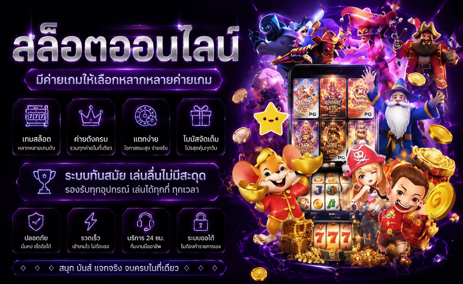 รวมเกมสล็อตออนไลน์ค่ายดังบน ULUCKYPLUS สล็อตเว็บตรงแตกง่าย