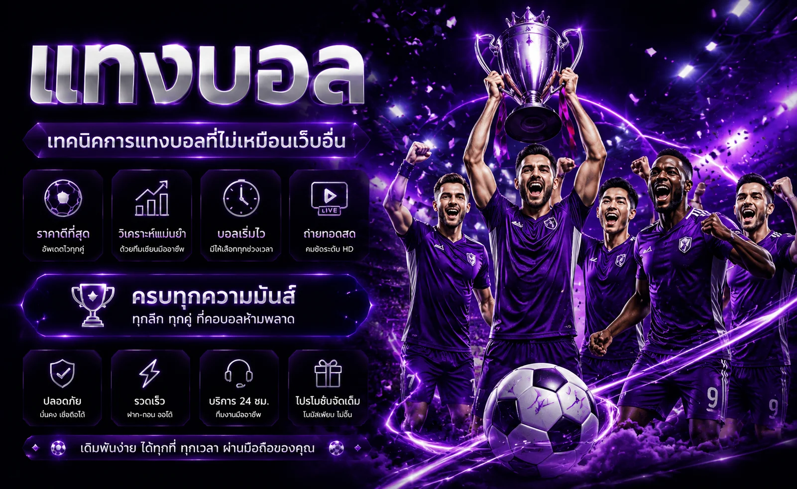 แทงบอลออนไลน์ ULUCKYPLUS ราคาน้ำดี ครบทุกลีก พร้อมผลบอลสด